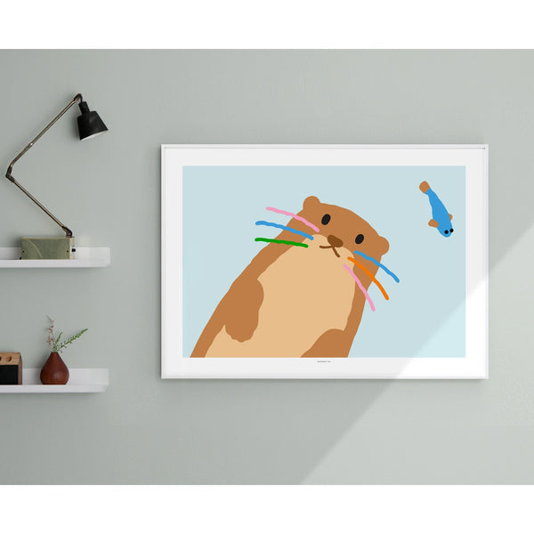 OTTER - LIGHT BLUE POSTER