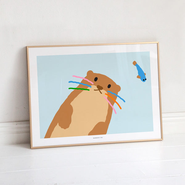 OTTER - LIGHT BLUE POSTER