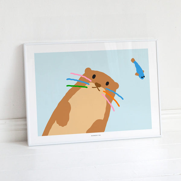 OTTER - LIGHT BLUE POSTER
