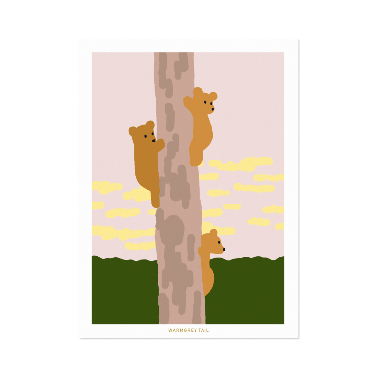 TREE & BEARS POSTCARD