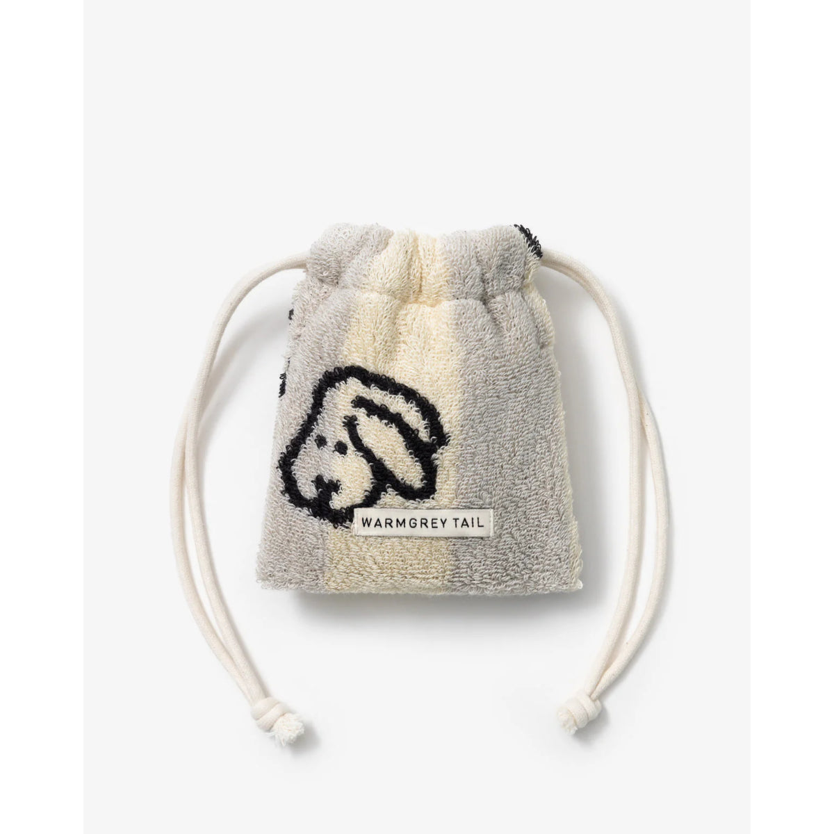 BUNNY BUNNY TERRY POUCH - GREY STRIPE