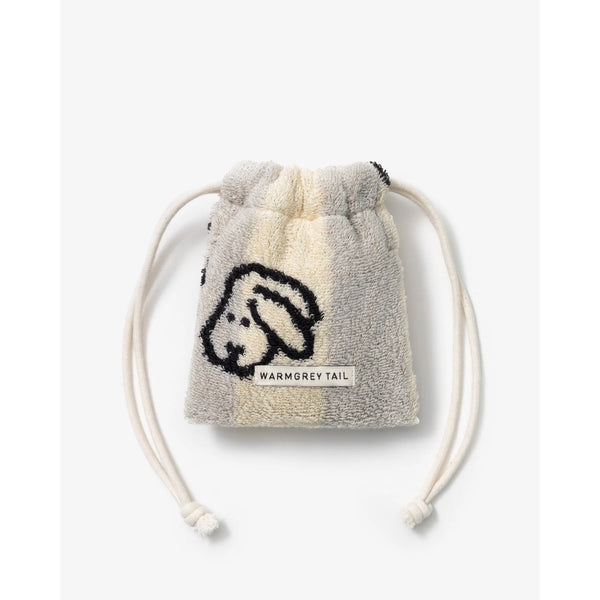 BUNNY BUNNY TERRY POUCH - GREY STRIPE