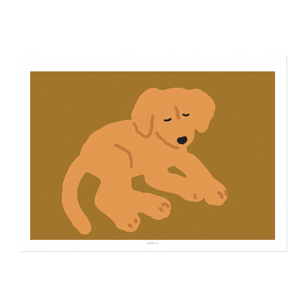 SLEEPING DOG POSTCARD