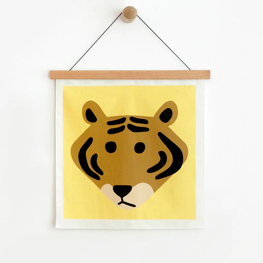 MEET TIGER SMALL FABRIC - YELLOW